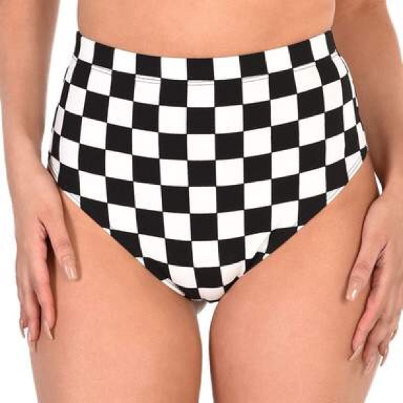 iHeartRaves Pants - iHeartRaves high waisted checkered bottoms